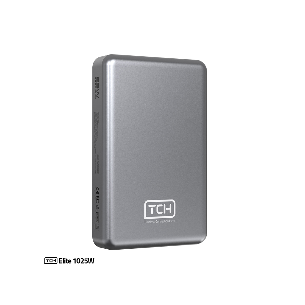 پاوربانک 10000 میلی آمپر تی سی اچ 25 وات مدل TCH PB Elite 1025W با گارانتی 18 ماهه شرکتی