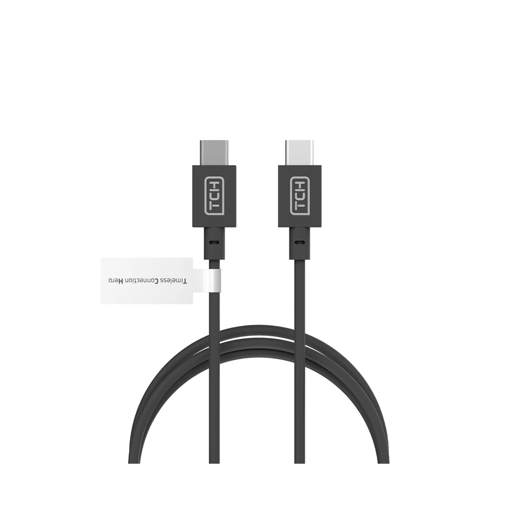 کابل شارژ USB-C به USB-C تی سی اچ مدل TCH CB200CTC توان 60 وات جریان 3 آمپر طول 2 متر با گارانتی 18 ماهه شرکتی
