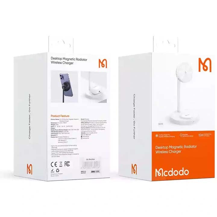 شارژر بی سیم 15 وات و پایه نگهدارنده موبایل مک دودو مدل Mcdodo CH-2150 با گارانتی 18 ماهه شرکتی — تصویر ۷