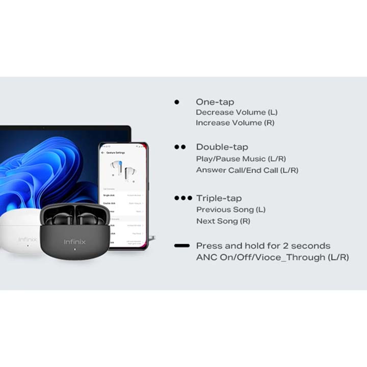 هندزفری بلوتوثی اینفینیکس مدل Infinix Buds NC XE28 با گارانتی 18 ماهه شرکتی — تصویر ۱۳