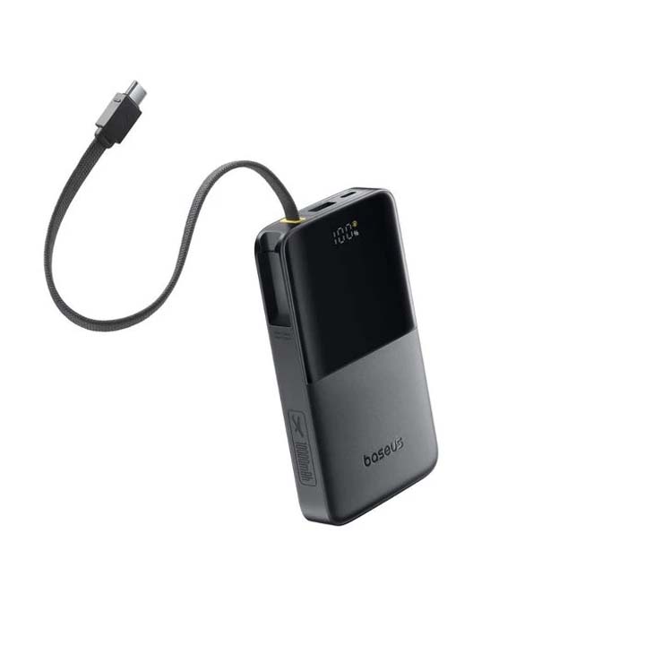 پاوربانک 10000 میلی آمپر باسیوس 22.5 وات مدل Baseus EnerFill FC51 Bipow2 Pro به همراه کابل متصل با گارانتی 24 ماهه شرکتی - 3