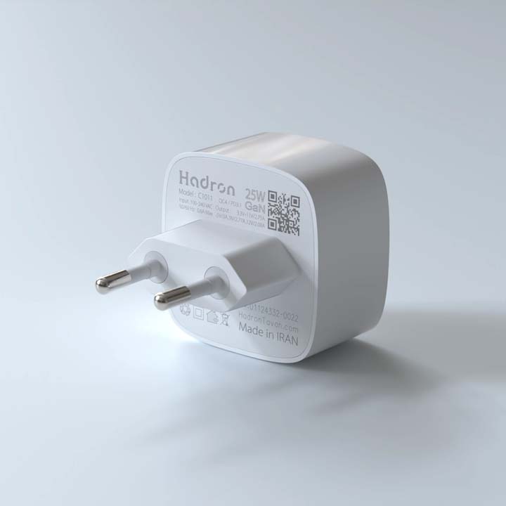 شارژر دیواری هادرون 25 وات مدل Hadron C1011 با یک خروجی USB-C با گارانتی 24 ماهه شرکتی — تصویر ۱۴