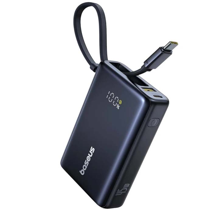 پاوربانک باسیوس 10000 میلی آمپر 45 وات مدل Baseus PicoGo Digital Display Power Bank با گارانتی 24 ماهه شرکتی - 3