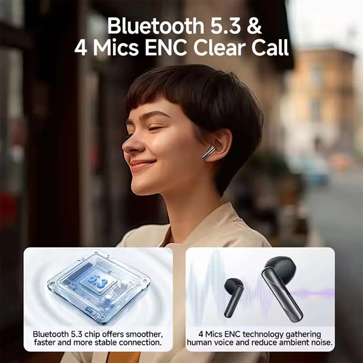 هندزفری بلوتوثی کیو سی وای مدل QCY Ailybuds Clear T32 با گارانتی 18 ماهه شرکتی — تصویر ۱۷