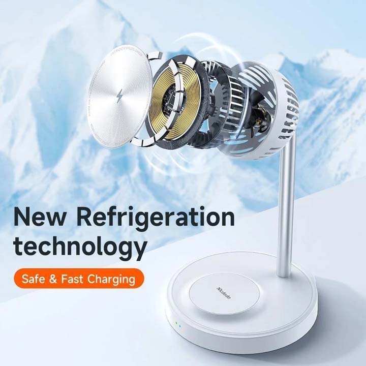 شارژر بی سیم 15 وات و پایه نگهدارنده موبایل مک دودو مدل Mcdodo CH-2150 با گارانتی 18 ماهه شرکتی — تصویر ۳
