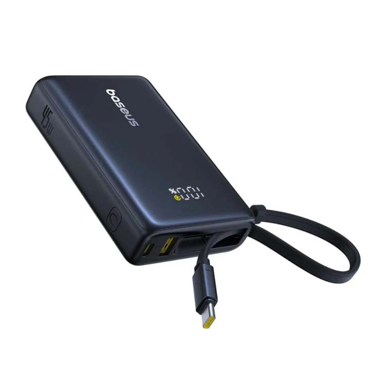 پاوربانک باسیوس 10000 میلی آمپر 45 وات مدل Baseus PicoGo Digital Display Power Bank با گارانتی 24 ماهه شرکتی