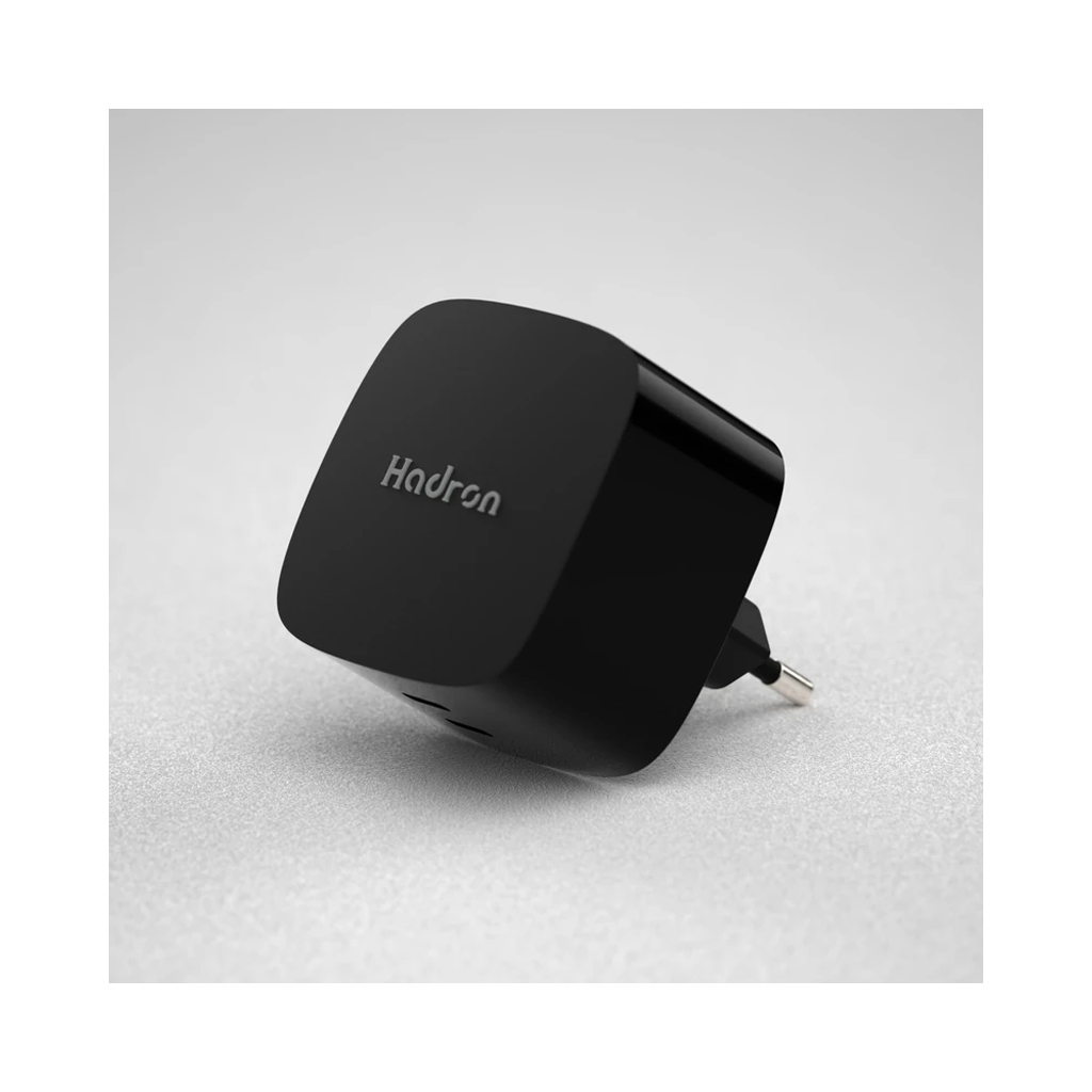 شارژر دیواری 65 وات دو پورت هادرون مدل C1016 با 2 خروجی USB-C با گارانتی 24 ماهه شرکتی — تصویر ۲