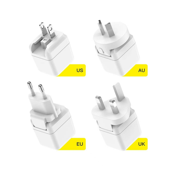 شارژر دیواری 35W GaN بودی PD و فست با یک خروجی USB و یک خروجی USB-C دارای سری یونیورسال مدل AC316W با گارانتی 18 ماهه (6 ماه تعویض) — تصویر ۲