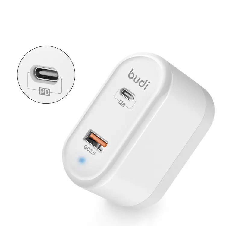 شارژر دیواری 36W بودی PD و فست با یک خروجی USB و یک خروجی USB-C و سری قابل چرخش مدل AC328EW با گارانتی 18 ماهه (6 ماه تعویض) — تصویر ۴