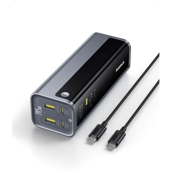 پاوربانک فست شارژ 20800 میلی آمپر باسیوس 145 وات مدل Baseus EnerGeek GP12 به همراه کابل USB-C به USB-C توان 100 وات طول 1 متر با گارانتی 24 ماهه شرکتی - 3