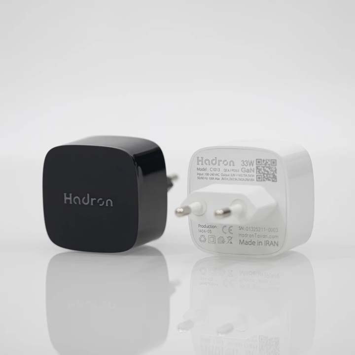 شارژر دیواری هادرون 33 وات مدل Hadron C1013 با یک خروجی USB-C با گارانتی 24 ماهه شرکتی — تصویر ۳