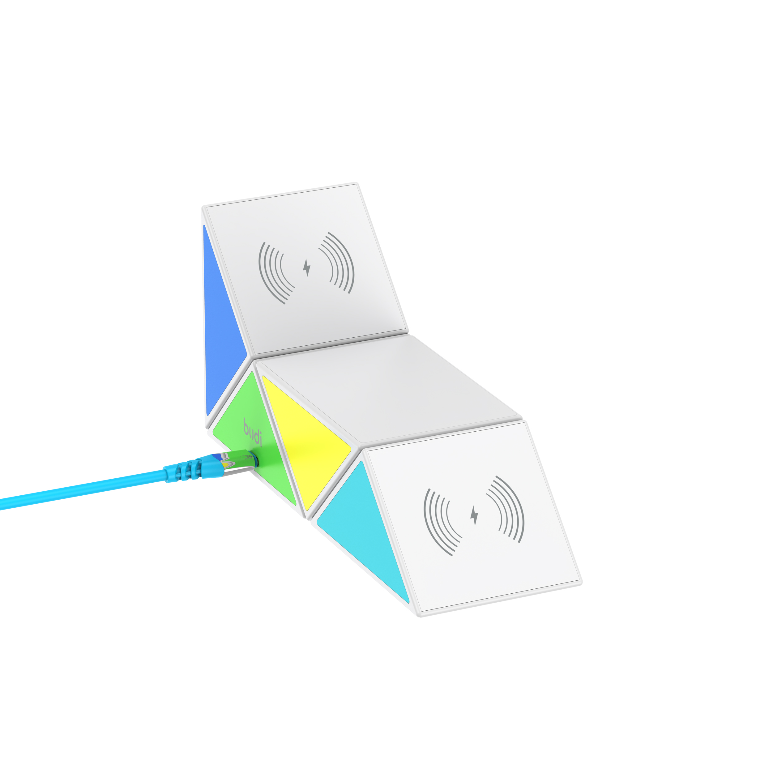 شارژر بی سیم چهار کاره 20W بودی دارای نورپردازی و کابل USB-C به طول 1.2 متر مدل WL4600W با گارانتی 18 ماهه (6 ماه تعویض) — تصویر ۶