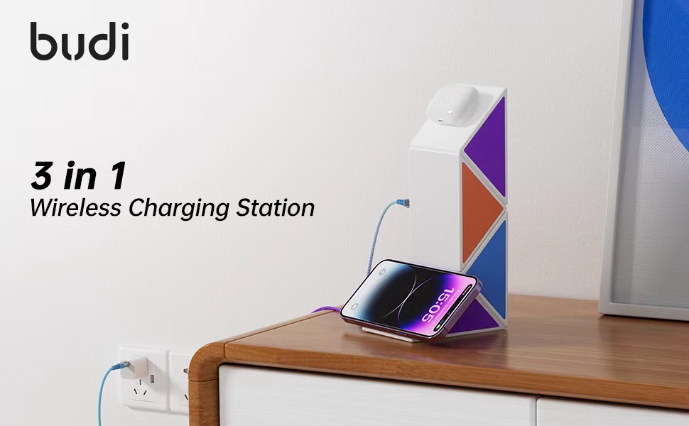 شارژر بی سیم چهار کاره 20W بودی دارای نورپردازی و کابل USB-C به طول 1.2 متر مدل WL4600W با گارانتی 18 ماهه (6 ماه تعویض) — تصویر ۲۱