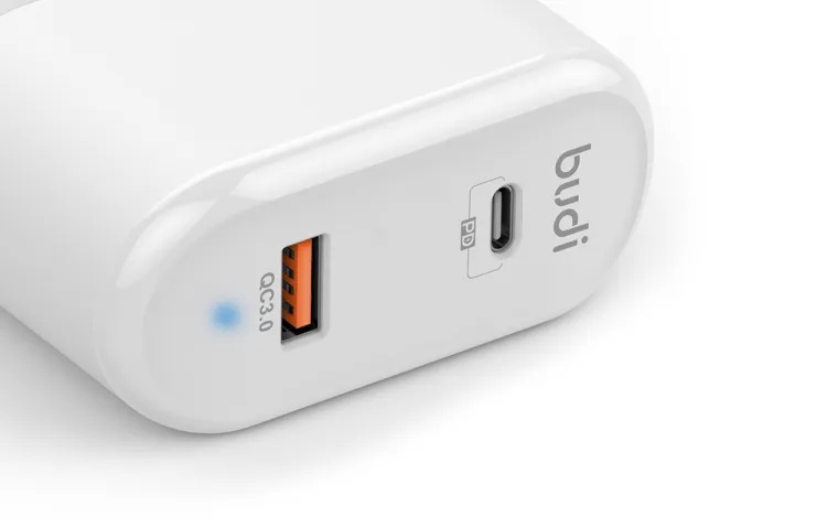 شارژر دیواری 36W بودی PD و فست با یک خروجی USB و یک خروجی USB-C و سری قابل چرخش مدل AC328EW با گارانتی 18 ماهه (6 ماه تعویض) — تصویر ۶