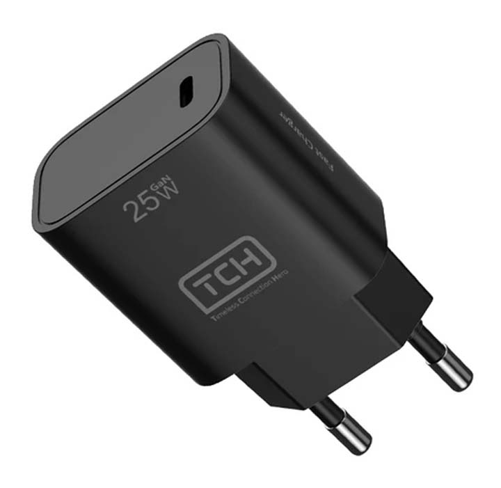 شارژر دیواری 25 وات تی سی اچ مدل TCH CB25 دو پین با 1 خروجی USB-C با گارانتی 18 ماهه شرکتی — تصویر ۵