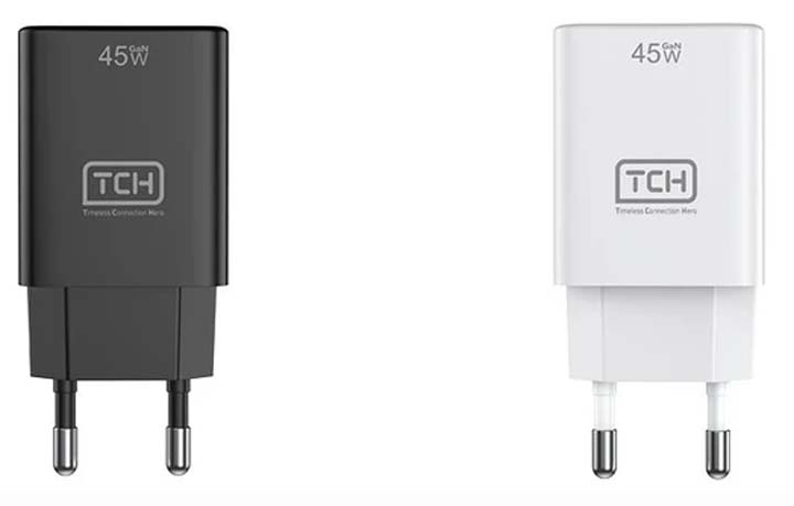 شارژر دیواری 45 وات تی سی اچ مدل TCH CB45 دو پین با 1 خروجی USB-C و 1 خروجی USB با گارانتی 18 ماهه شرکتی — تصویر ۶