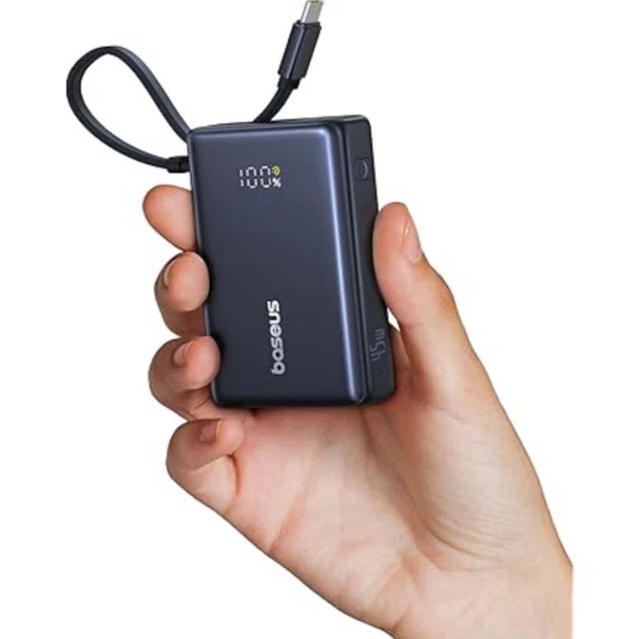 پاوربانک باسیوس 10000 میلی آمپر 45 وات مدل Baseus PicoGo Digital Display Power Bank با گارانتی 24 ماهه شرکتی - 6