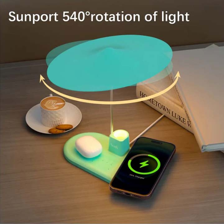 شارژر بی سیم سه کاره 20W بودی تایمردار و دارای نورپردازی مدل WL4800 با گارانتی 18 ماهه (6 ماه تعویض) — تصویر ۱۱
