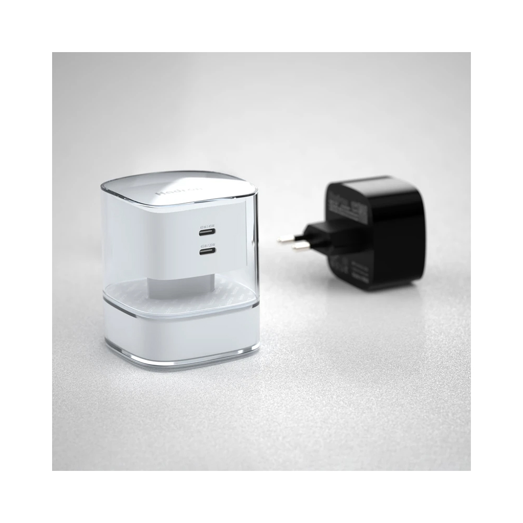 شارژر دیواری 65 وات دو پورت هادرون مدل C1016 با 2 خروجی USB-C با گارانتی 24 ماهه شرکتی — تصویر ۴
