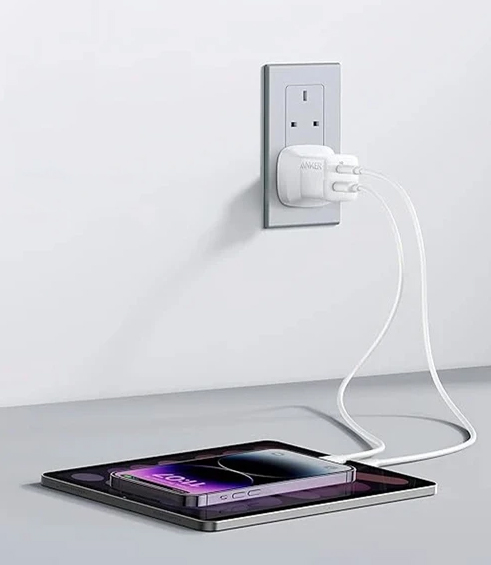 شارژر دیواری 33 وات انکر مدل Anker 323 Charger A2331 با 1 خروجی USB و 1 خروجی USB-C با گارانتی 18 ماهه شرکتی — تصویر ۸