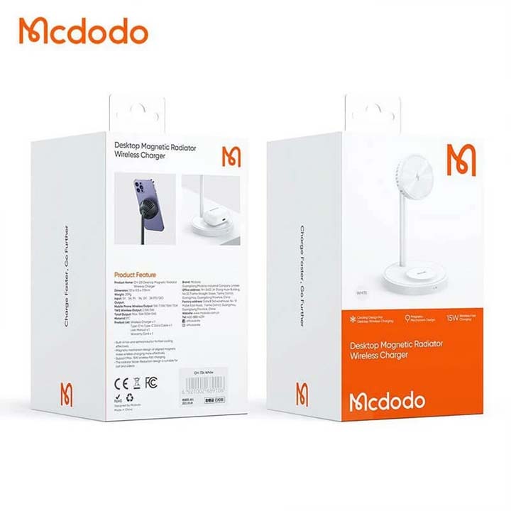 شارژر بی سیم 15 وات و پایه نگهدارنده موبایل مک دودو مدل Mcdodo CH-2150 با گارانتی 18 ماهه شرکتی — تصویر ۴