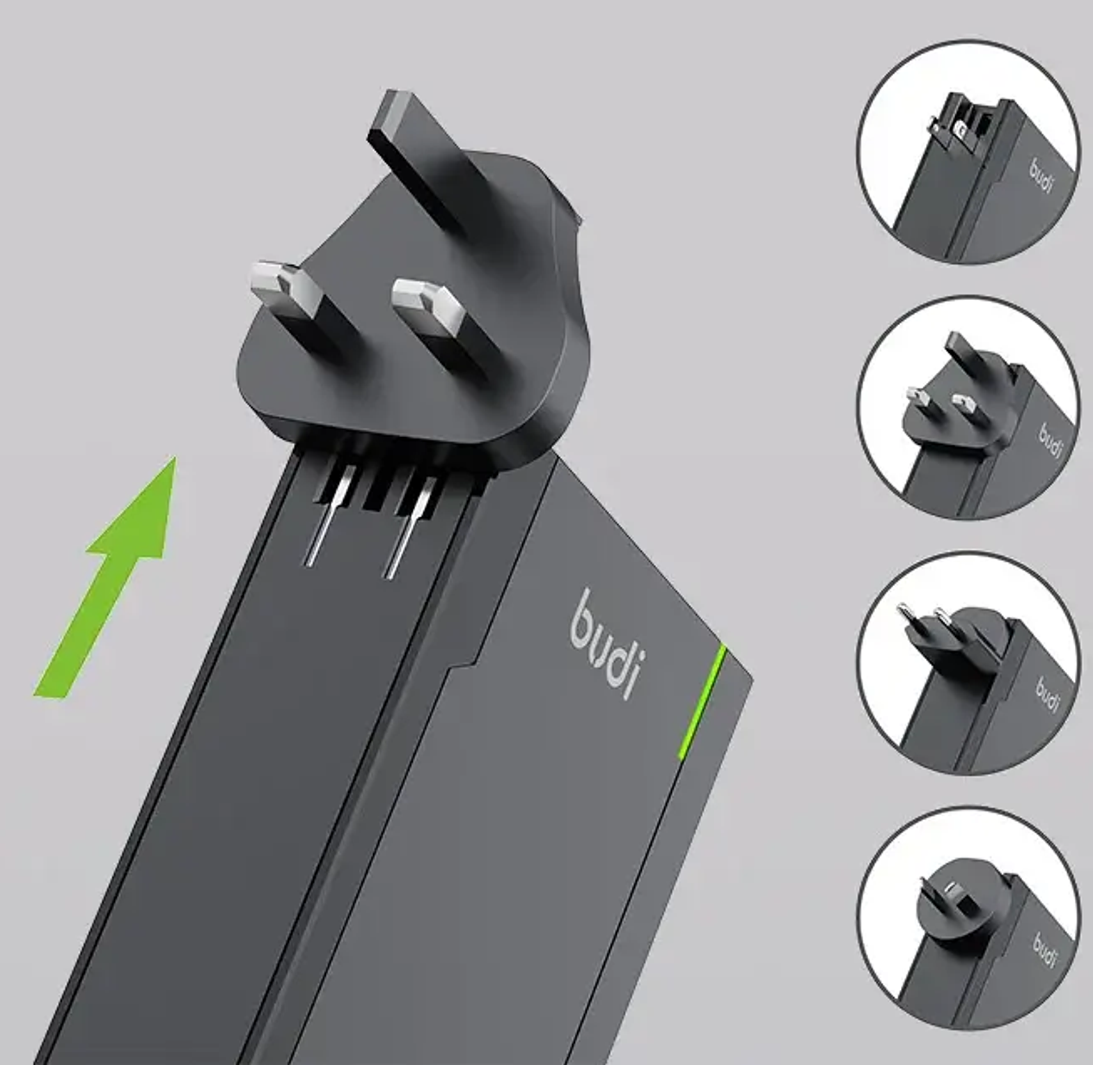 شارژر دیواری 160W GaN بودی PD و فست دارای سری یونیورسال با 6 پورت مدل AC350 با گارانتی 18 ماهه (6 ماه تعویض) — تصویر ۴