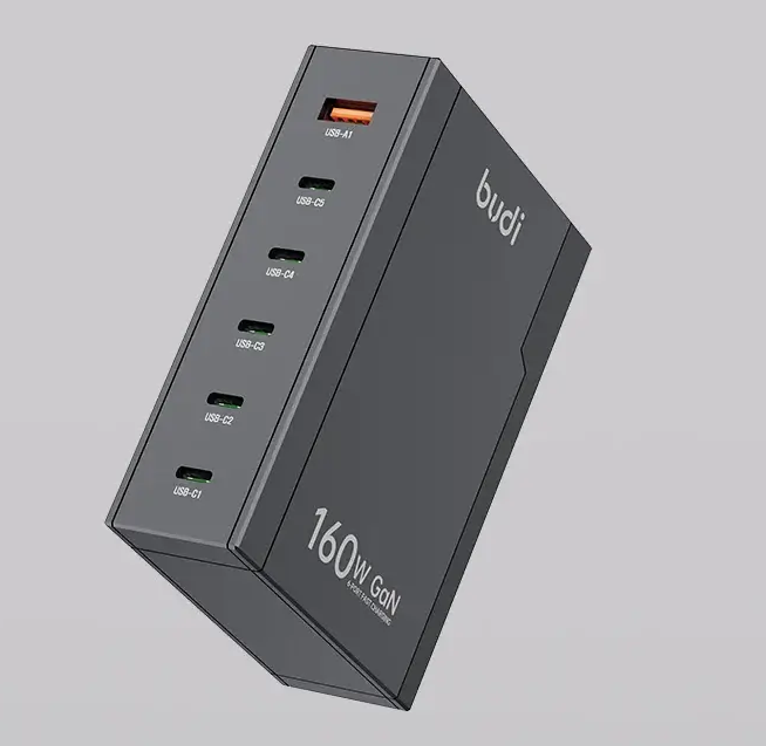 شارژر دیواری 160W GaN بودی PD و فست دارای سری یونیورسال با 6 پورت مدل AC350 با گارانتی 18 ماهه (6 ماه تعویض) — تصویر ۳
