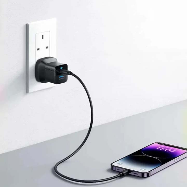 شارژر دیواری 33 وات انکر مدل Anker 323 Charger A2331 با 1 خروجی USB و 1 خروجی USB-C با گارانتی 18 ماهه شرکتی — تصویر ۷