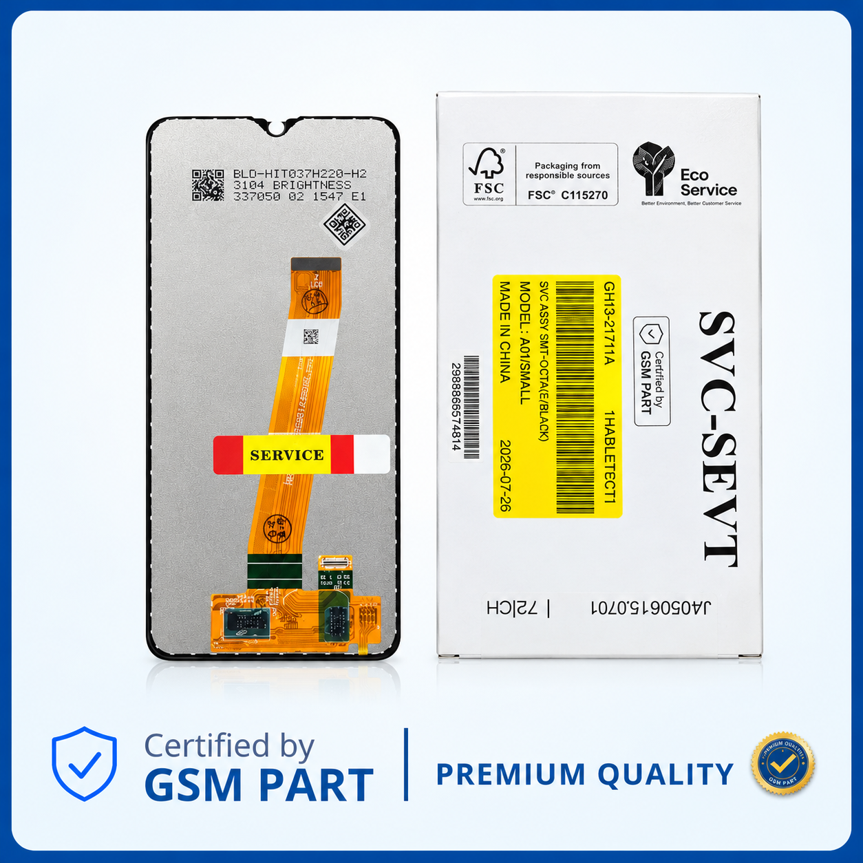 LCD SAMSUNG A01 (A015) SMALL N.F (SERVICE PACK) GSM PART