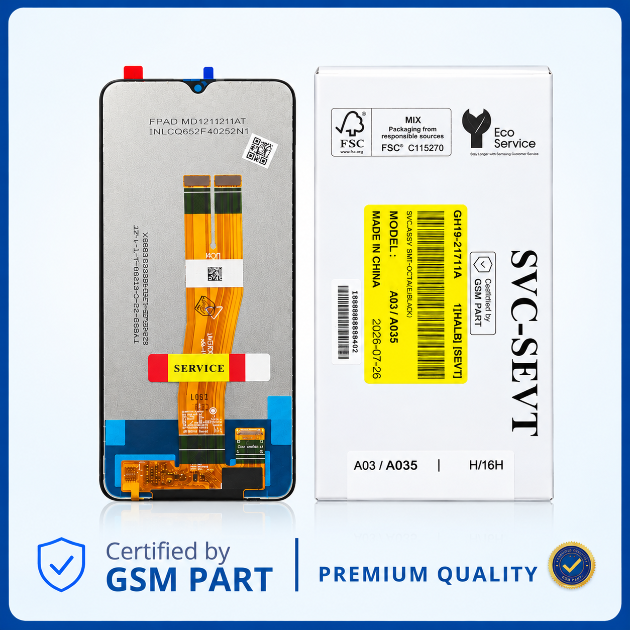 LCD SAMSUNG A03 (A035 / A037 / A025) N.F (SERVICE PACK) GSM PART