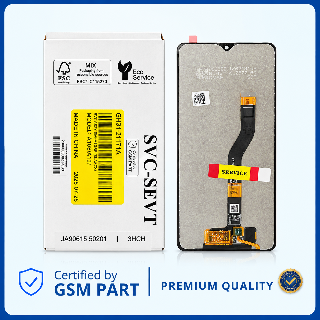 LCD SAMSUNG A10S (A107) N.F (SERVICE PACK) GSM PART