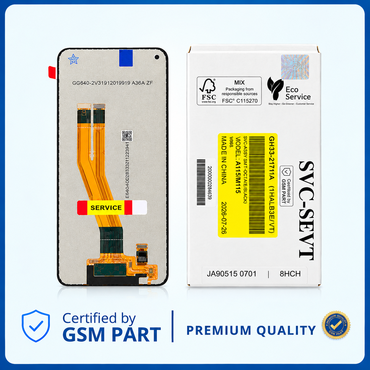 LCD SAMSUNG A11 / M11 (A115 / M115) N.F (SERVICE PACK) GSM PART