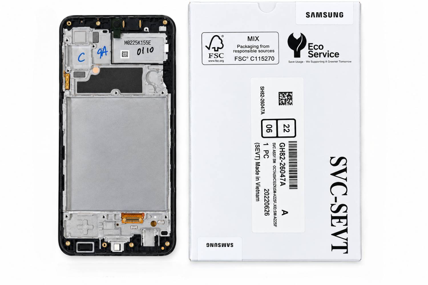 LCD SAMSUNG A22 - 4G (A225) W.F (SERVICE PACK)