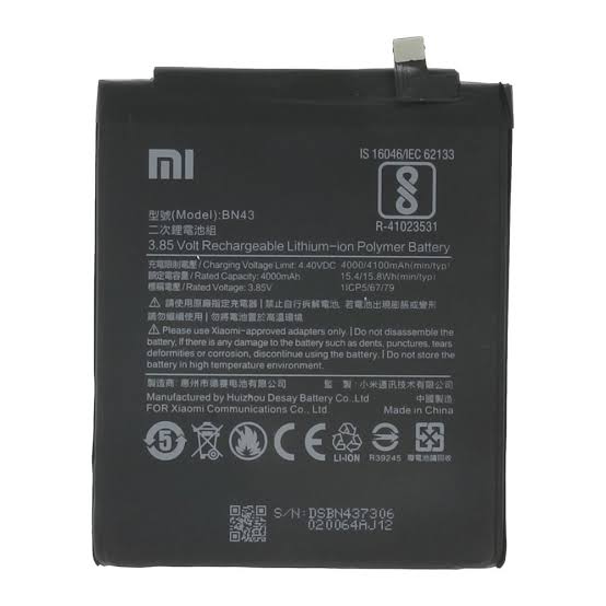BATTERY XIAOMI REDMI NOTE 4X (BN43) ORIGINAL