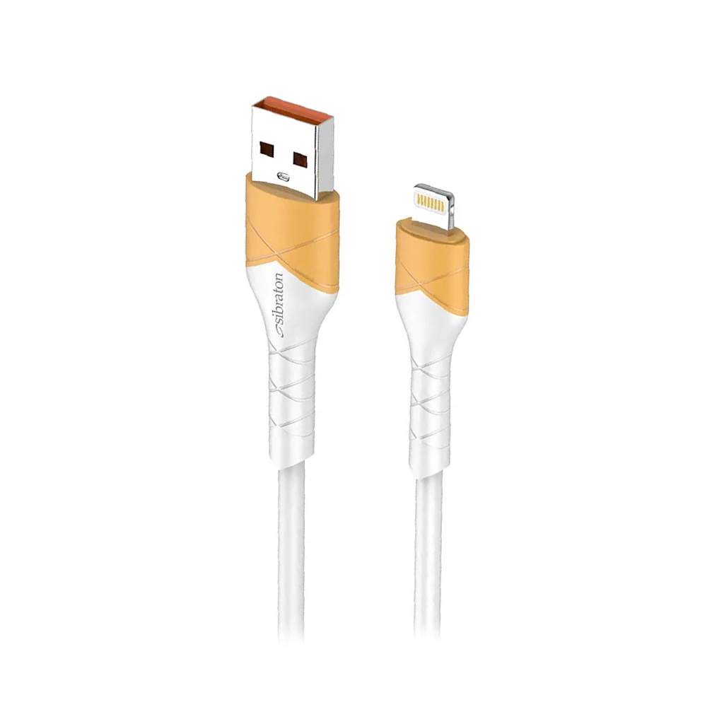 کابل شارژ USB به لایتنینگ سیبراتون مدل Sibraton S 403 (i) توان 30 وات جریان 3 آمپر طول 1 متر با گارانتی 12 ماهه شرکتی