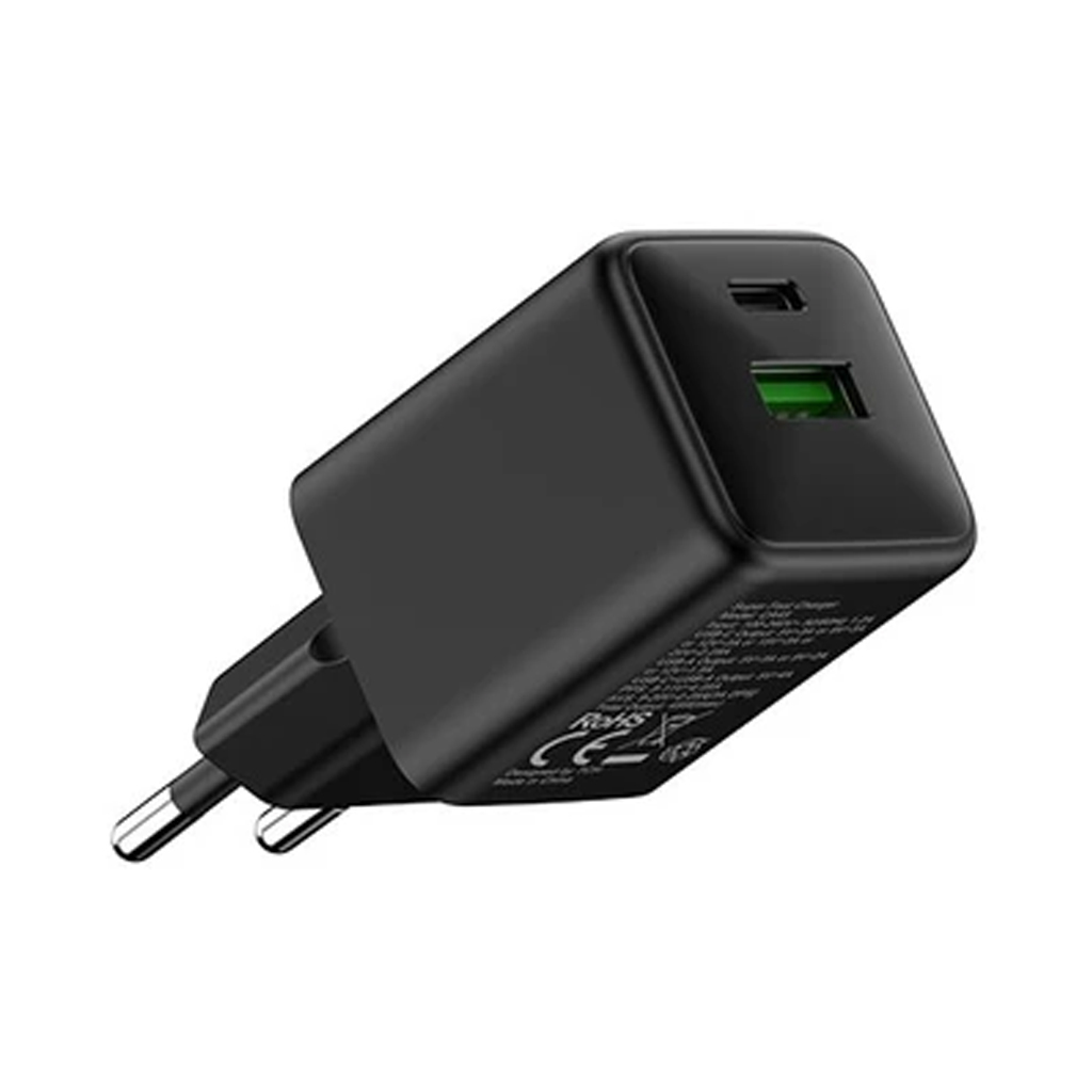 شارژر دیواری 45 وات تی سی اچ مدل TCH CA45 دو پین با 1 خروجی USB-C و 1 خروجی USB با گارانتی 18 ماهه شرکتی — تصویر ۲