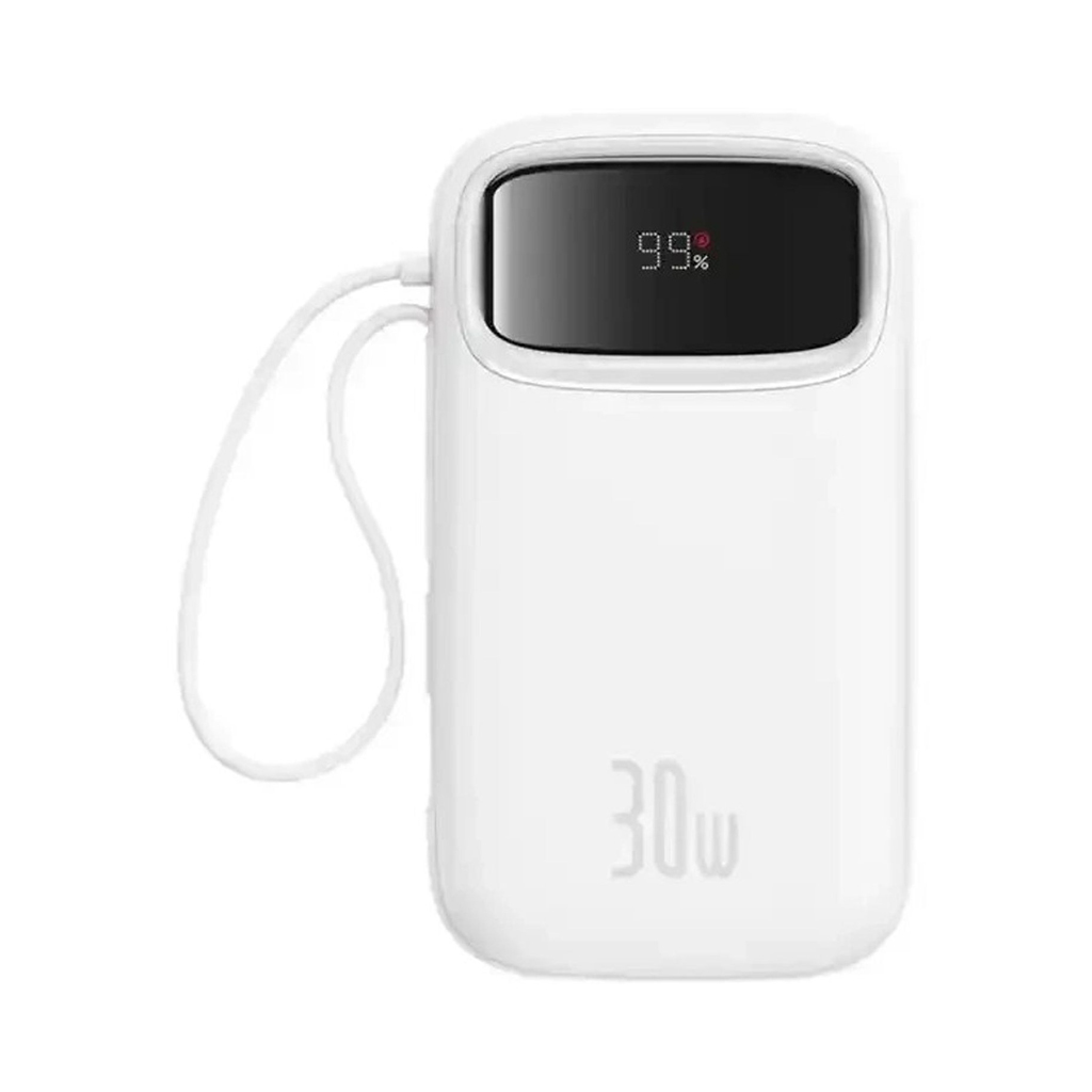 پاوربانک فست شارژ 20000 میلی آمپر باسیوس 30 وات مدل Baseus QPow 2 به همراه 2 کابل USB-C متصل با گارانتی 24 ماهه شرکتی