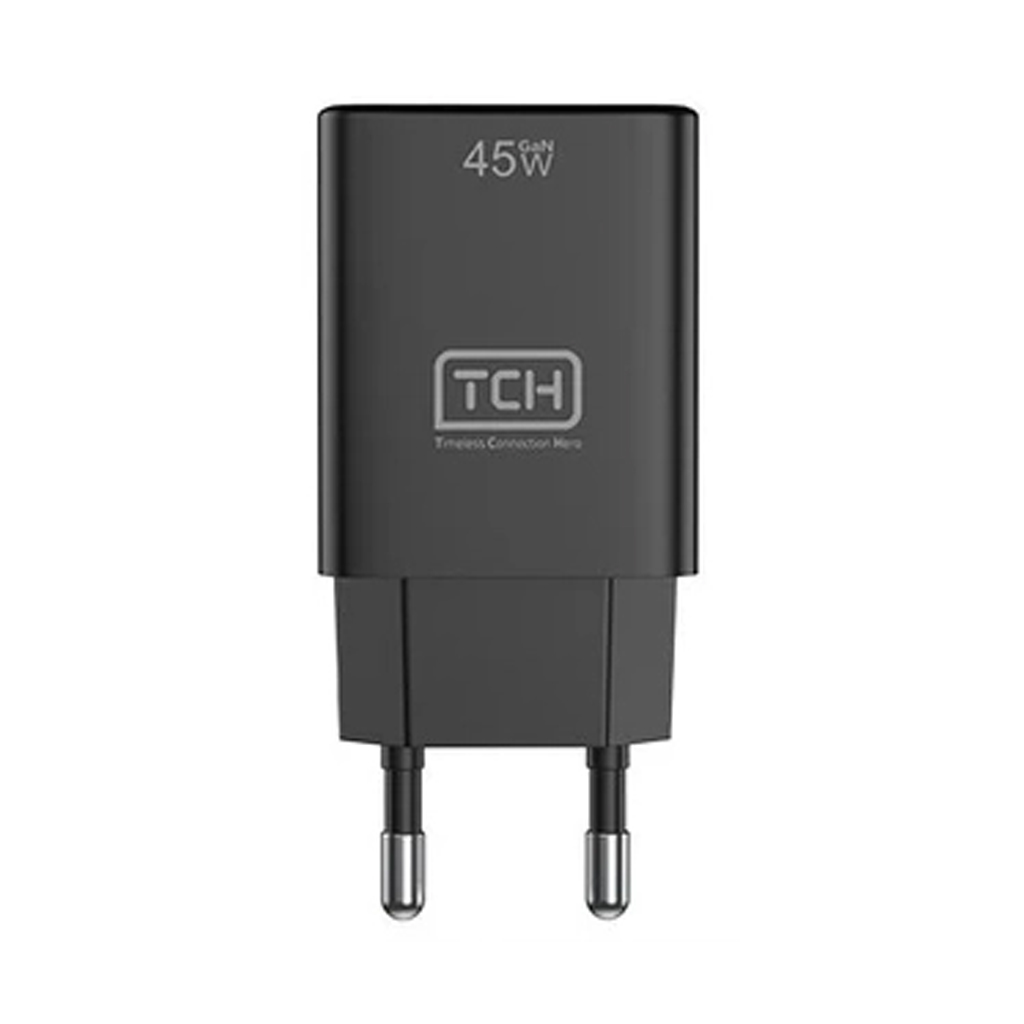 شارژر دیواری 45 وات تی سی اچ مدل TCH CB45 دو پین با 1 خروجی USB-C و 1 خروجی USB با گارانتی 18 ماهه شرکتی — تصویر ۳