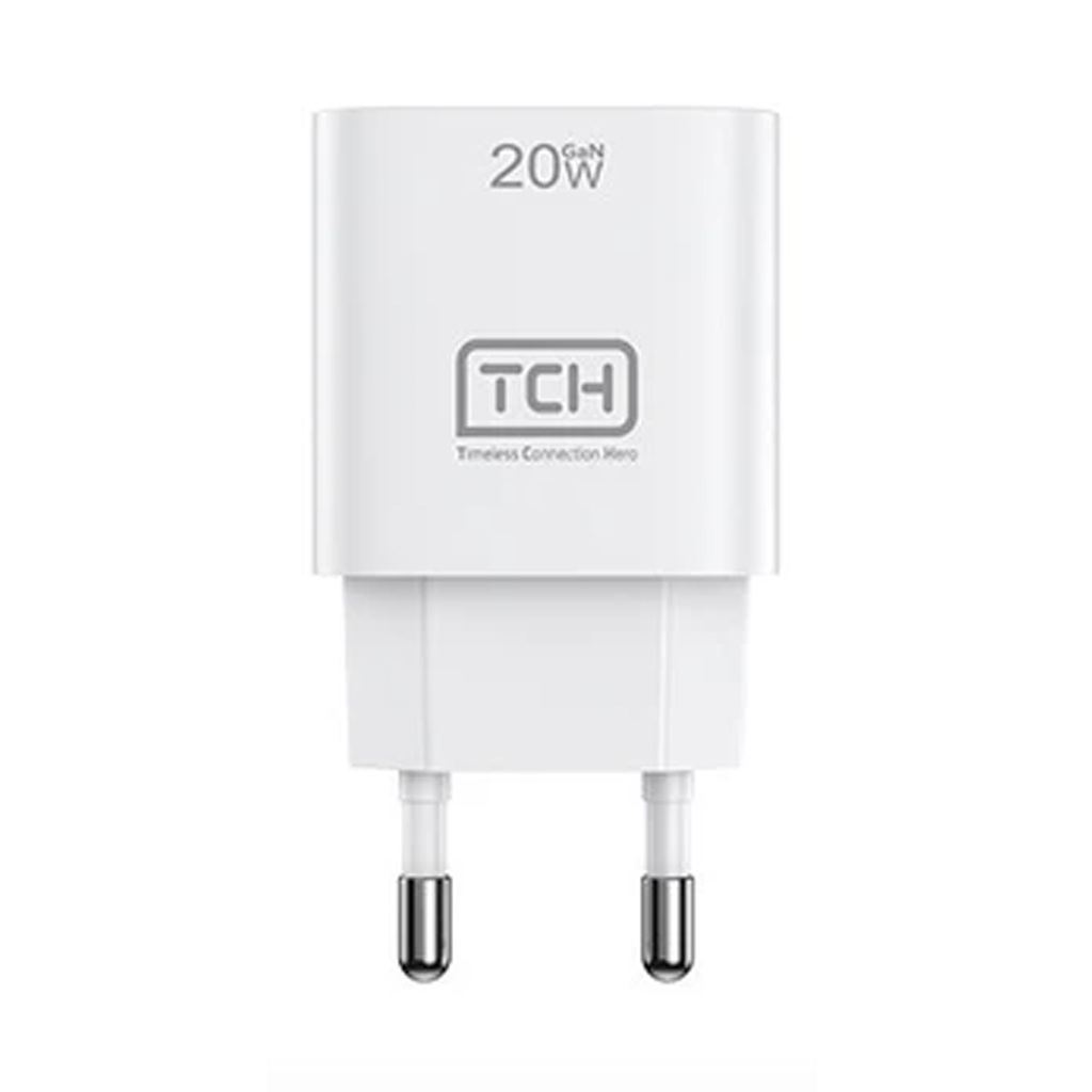 شارژر دیواری 20 وات تی سی اچ مدل TCH CB20 دو پین با 1 خروجی USB-C با گارانتی 18 ماهه شرکتی — تصویر ۲