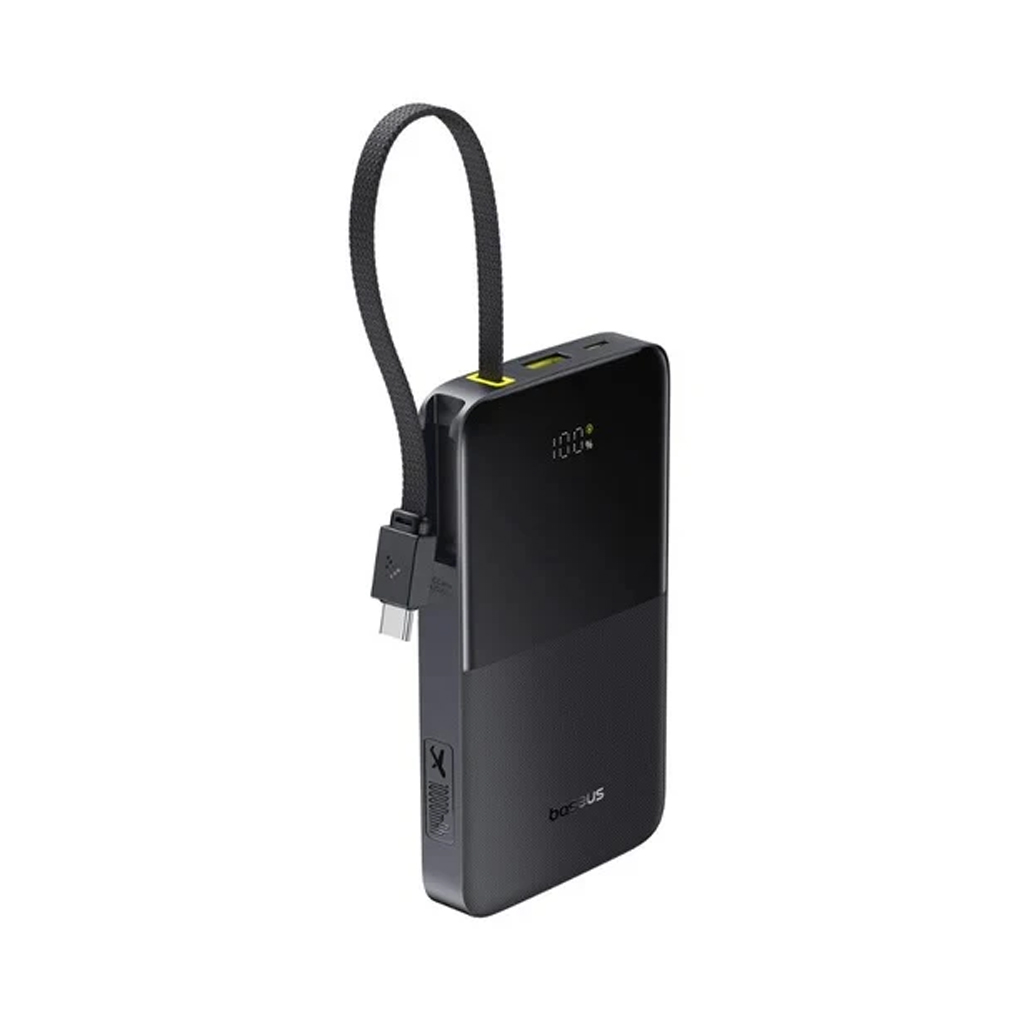 پاوربانک 10000 میلی آمپر باسیوس 22.5 وات مدل Baseus EnerFill FC51 Bipow2 Pro به همراه کابل متصل با گارانتی 24 ماهه شرکتی