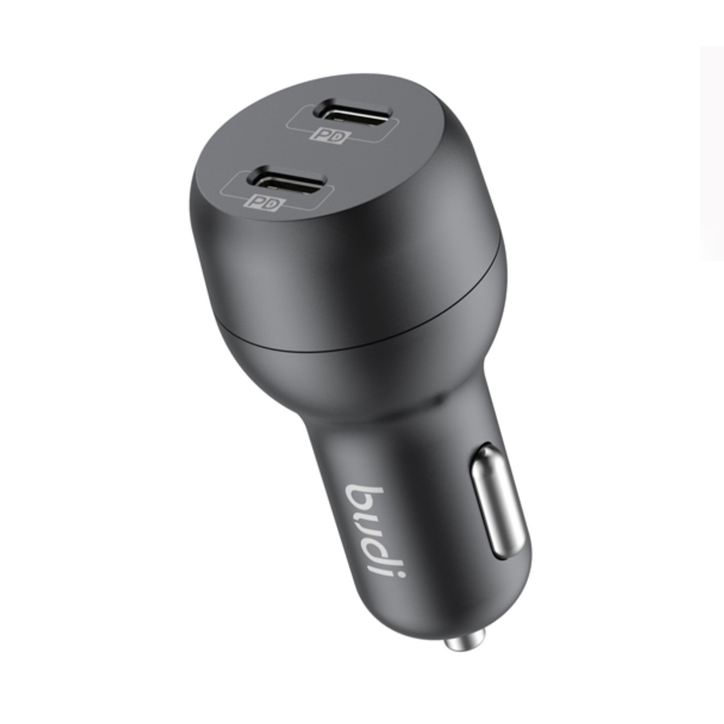شارژر فندکی 40W بودی PD و فست با 2 خروجی USB-C به همراه کابل USB-C به لایتنینگ به طول 1.2 متر مدل CC108RTLB با گارانتی 18 ماهه (6 ماه تعویض) — تصویر ۲