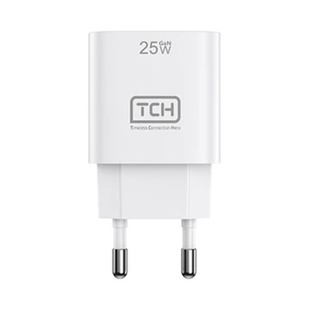 شارژر دیواری 25 وات تی سی اچ مدل TCH CB25 دو پین با 1 خروجی USB-C با گارانتی 18 ماهه شرکتی — تصویر ۲