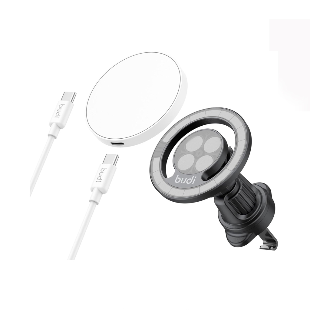 شارژر بی سیم و هولدر دریچه کولری قابل جدا شدن 15W بودی مدل WL3700XW با گارانتی 18 ماهه (6 ماه تعویض)