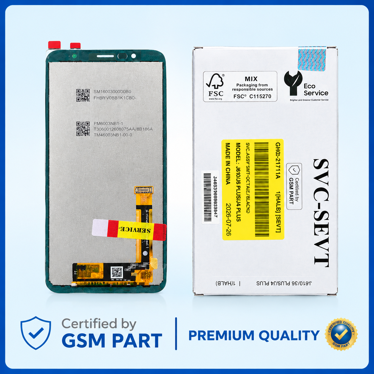 LCD SAMSUNG J6 PLUS / J4 PLUS  ( J610 / J410 ) N.F (SERVICE PACK) GSM PART