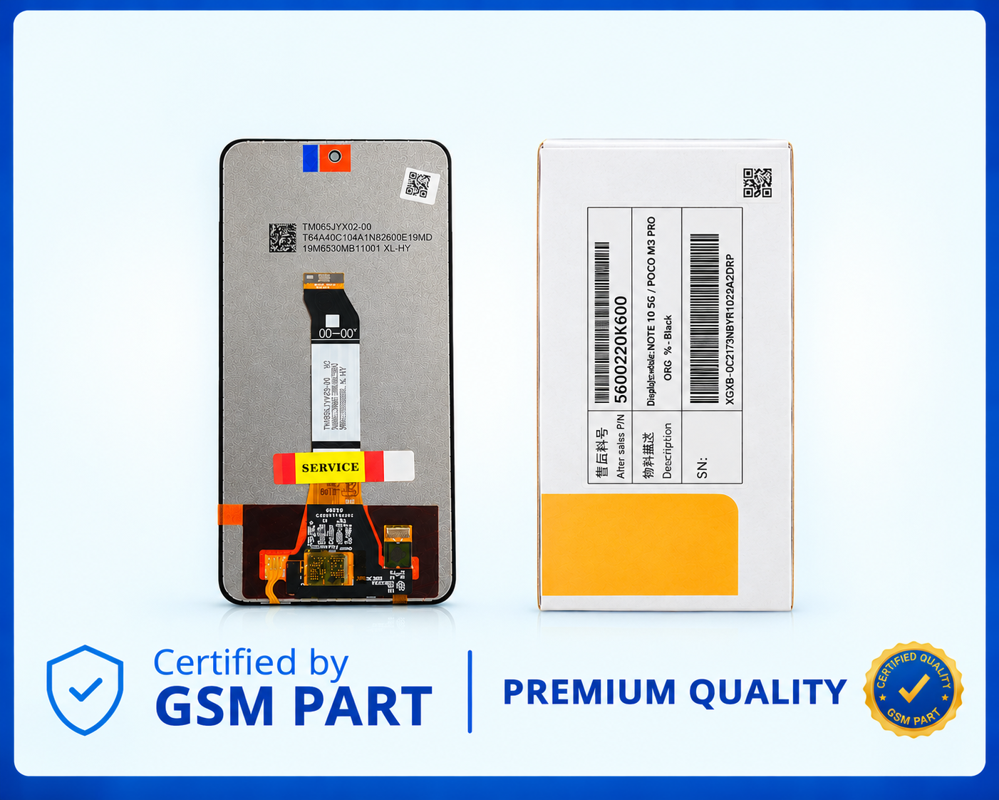 LCD XIAOMI REDMI NOTE 10 - 5G / POCO M3 PRO N.F (ORG NEW) GSM PART