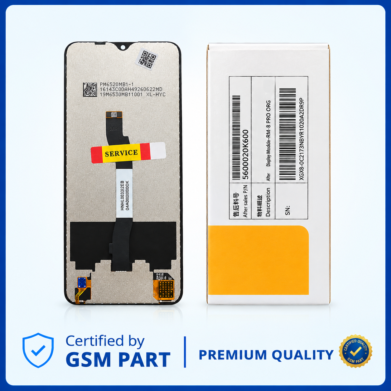 LCD XIAOMI REDMI NOTE 8 PRO N.F (ORG NEW) GSM PART