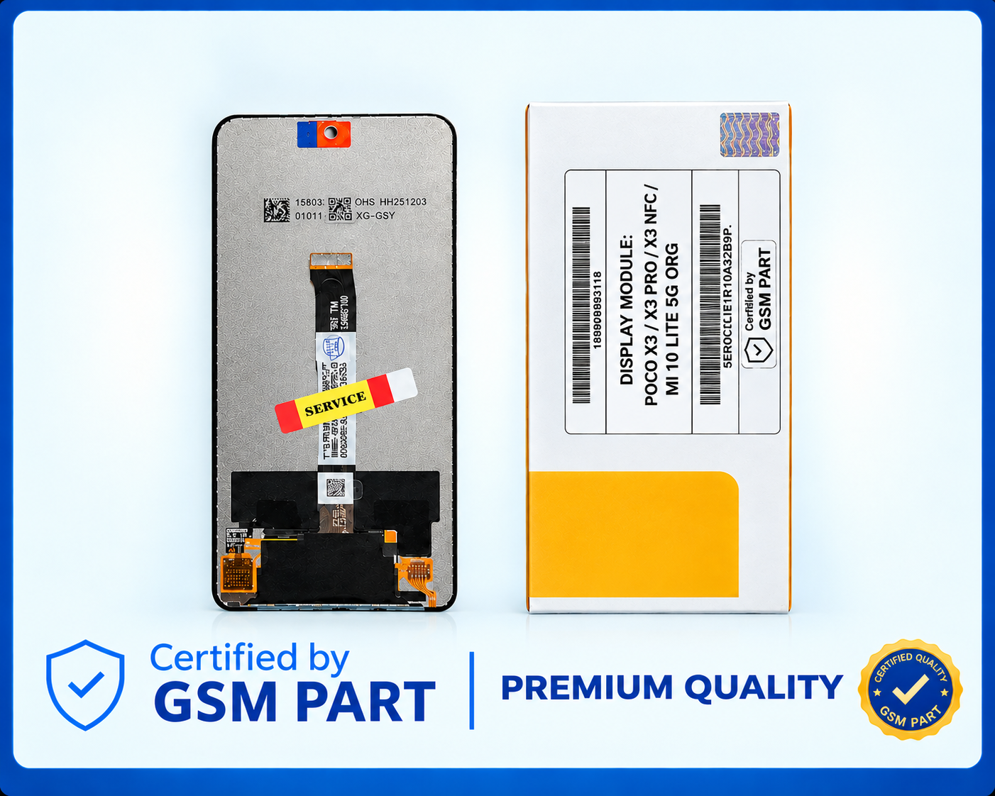 LCD XIAOMI POCO X3 / X3 PRO / X3 NFC / M i 10 LITE - 5G N.F (ORG NEW) GSM PART