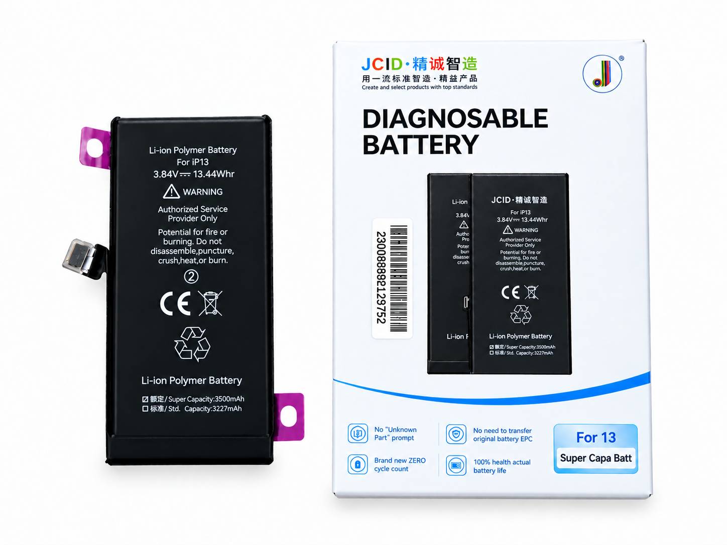BATTERY IPHONE 13 JCID ( DIAGNOSABLE - NO ERROR )