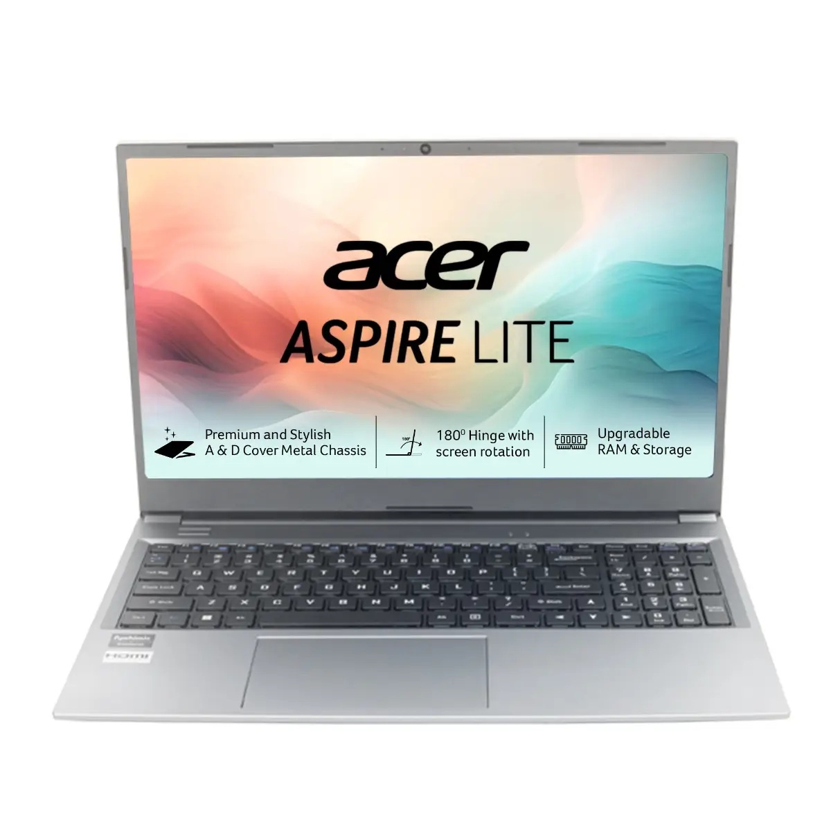 لپ تاپ 15.6 اینچی ایسر مدل Acer Aspire Lite AL15-41 R3 5400U 8GB DDR4 256GB SSD WIN IPS با گارانتی 18 ماهه شرکتی