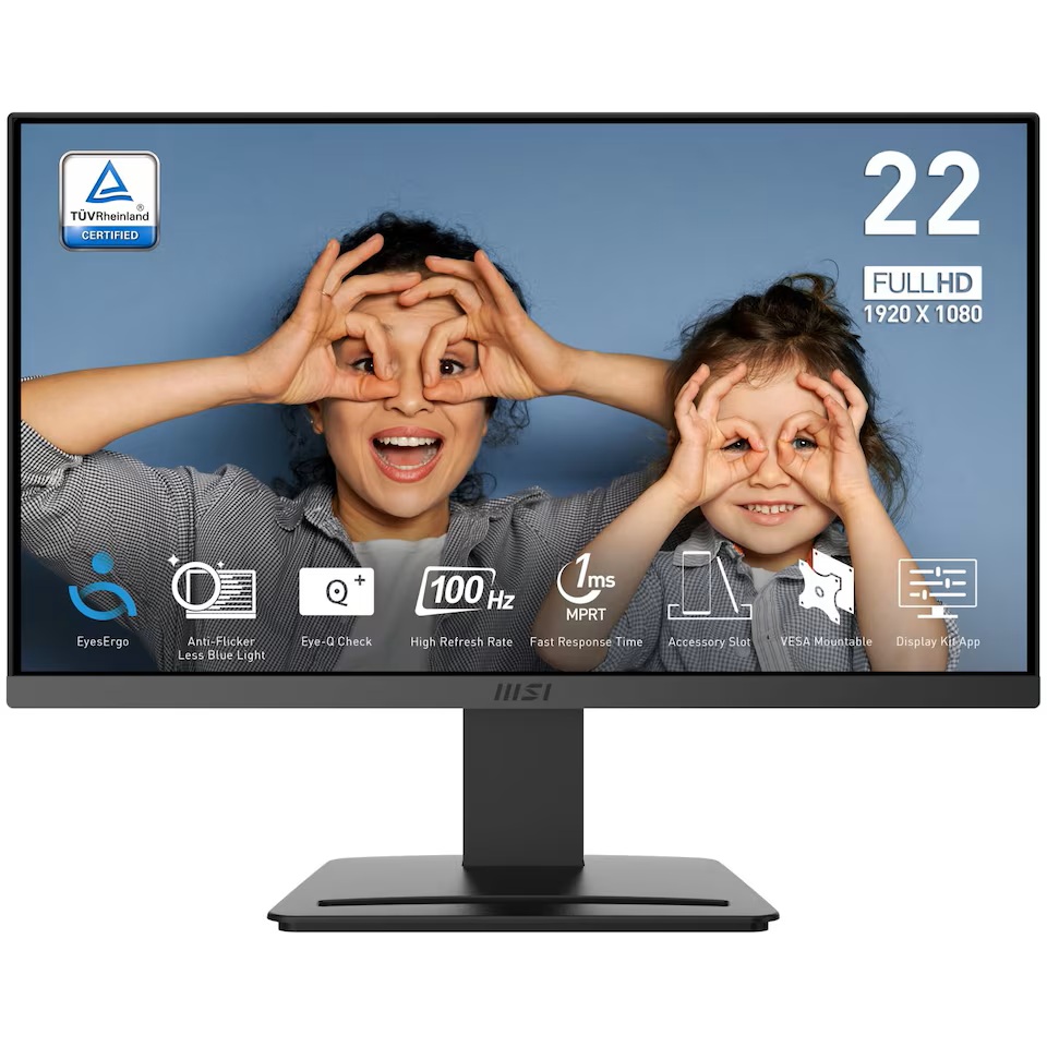 مانیتور 22 اینچ ام اس آی مدل MSI PRO MP223 E2 با گارانتی 18 ماهه شرکتی